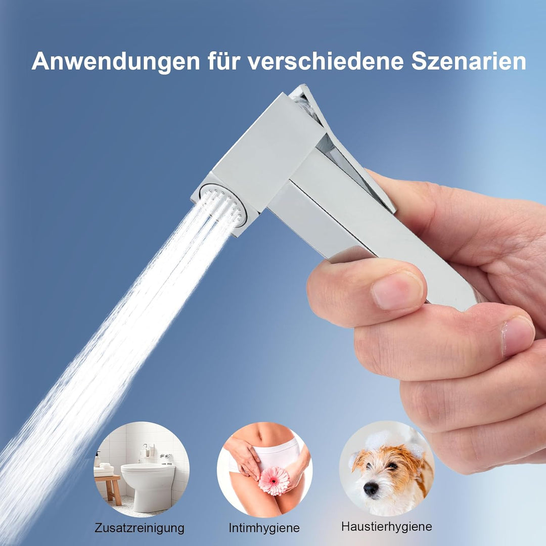 Ibergrif M22009 Unterputz-Einhebelmischer für WC & Bidet – Warm-/Kaltwasser, Handbrause mit Wandhalt