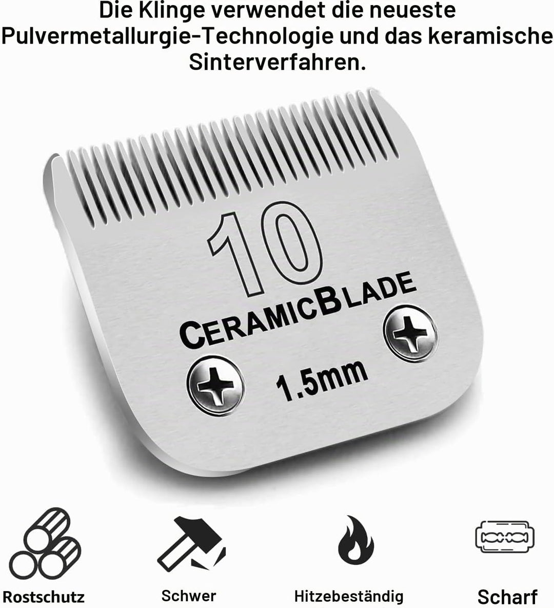 Ersatzklingen für Hundepflege, kompatibel mit Andis-, Oster- und Wahl-Schermaschinen (10), 10