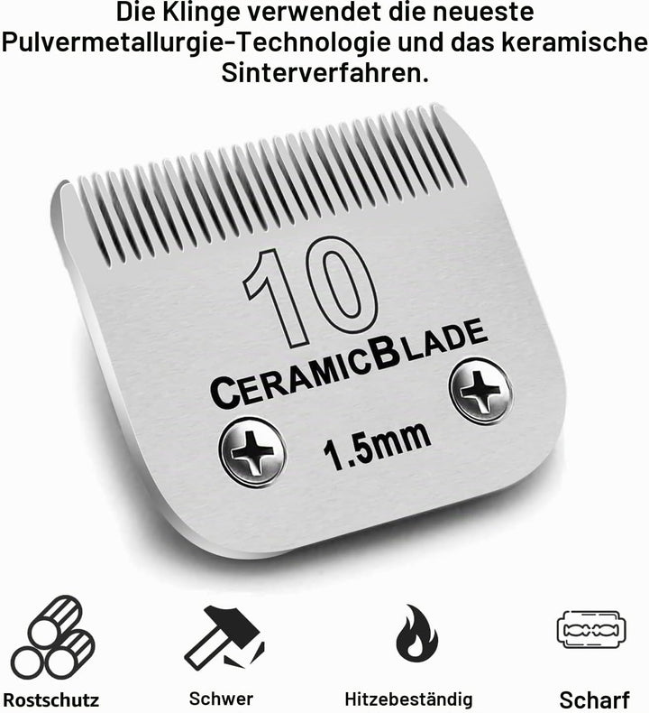 Ersatzklingen für Hundepflege, kompatibel mit Andis-, Oster- und Wahl-Schermaschinen (10), 10