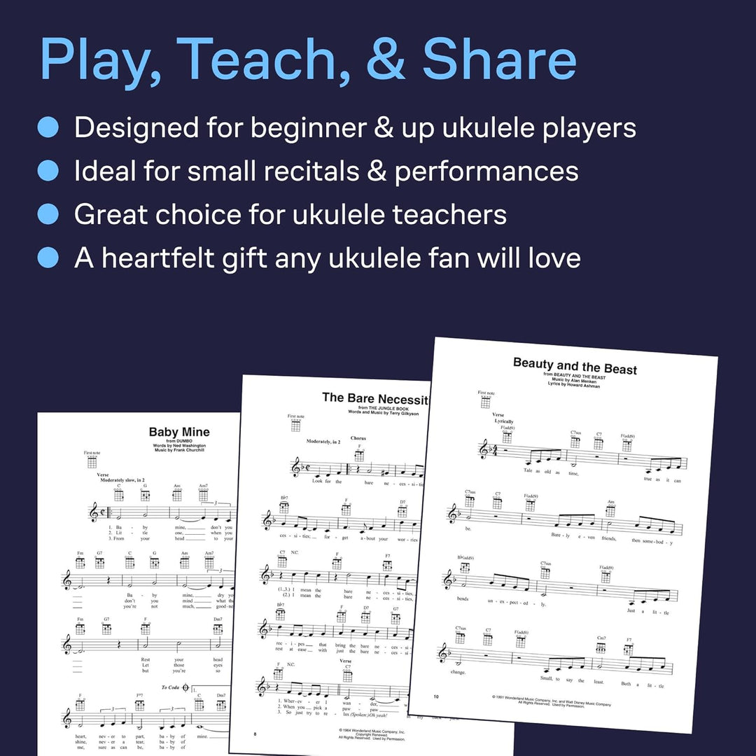 First 50 Disney Songs You Should Play on Ukulele Songbook, Taschenbuch
