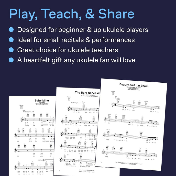 First 50 Disney Songs You Should Play on Ukulele Songbook, Taschenbuch
