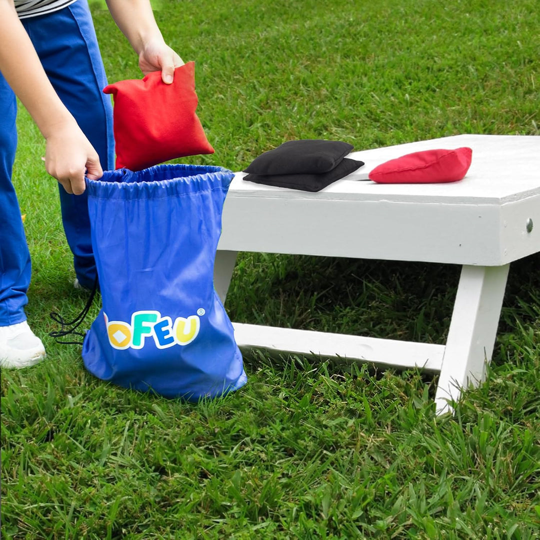Cornhole Säcken,15x15cm Cornhole Sitzsack Set,8 säcke Cornhole Bags, Corn Hole Wurfsäckchen Sitzsäck