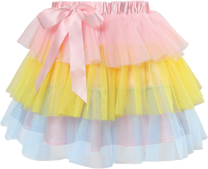 LittleForBig Damen Mesh Tüll Puffy Petticoat Tutu Ballett Bubble Rock Kurzer Ballerina Rock XS Regen