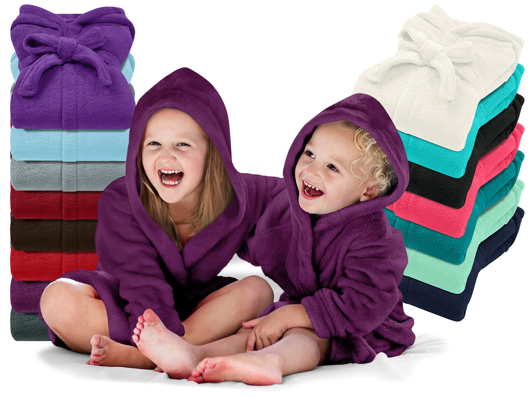 Kinder Bademantel - Kuschelfleece für Jungen u Mädchen 1522.2202 3-5 Jahre beere, 3-5 Jahre beere