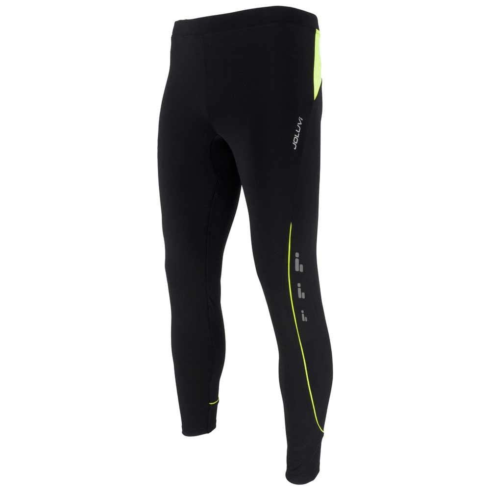 Joluvi Unisex 235519001062S Hose, Schwarz/Neon Gelb, S