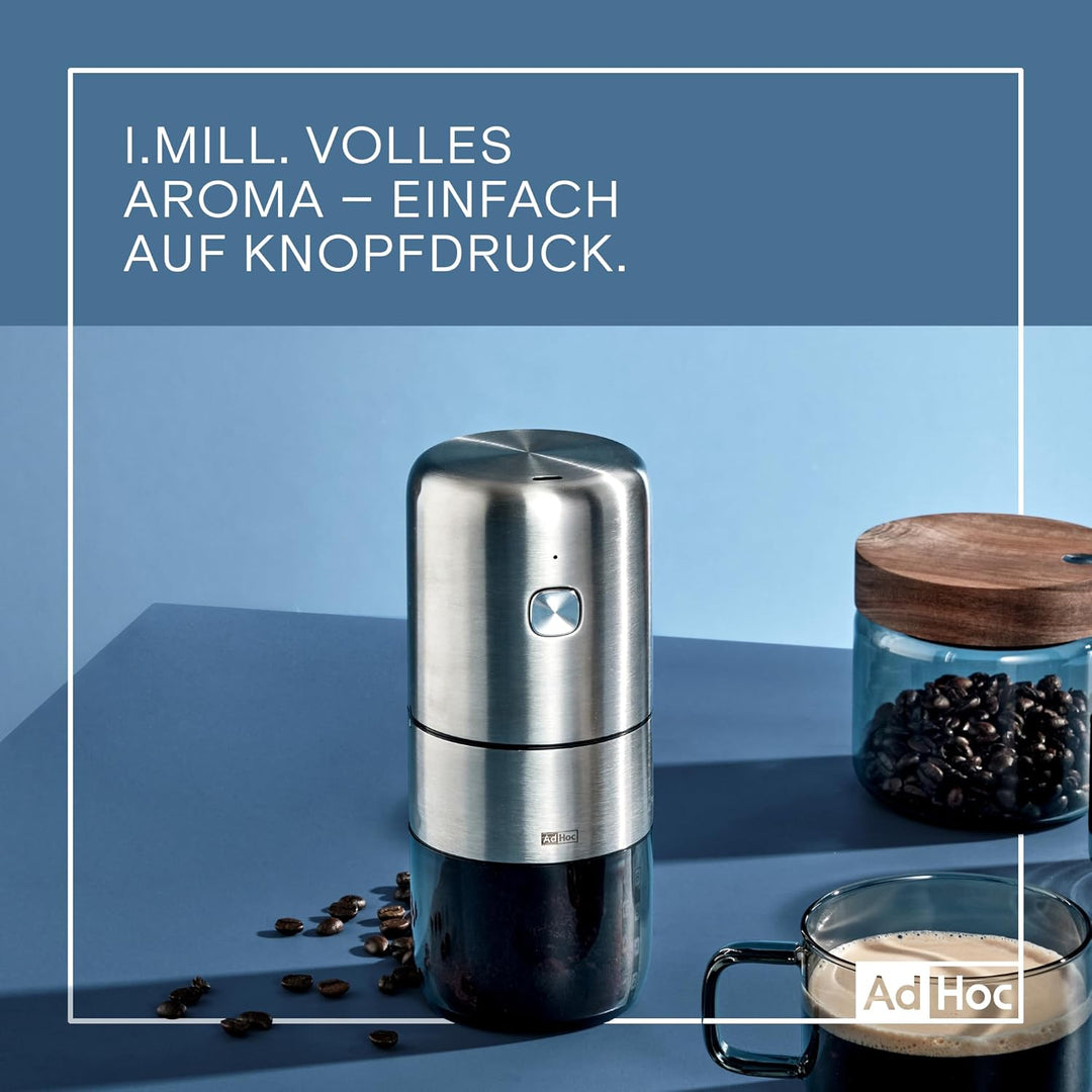 AdHoc MC10 Elektrische Kaffeemühle i.Mill | Wiederaufladbare Design-Kaffeemühle mit CeraCutXL Kerami