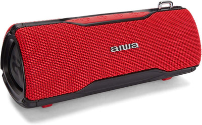 AIWA BST-500RD: Stereo-Bluetooth-Lautsprecher, TWS, tragbar, rot, geeignet für Android oder iPhone