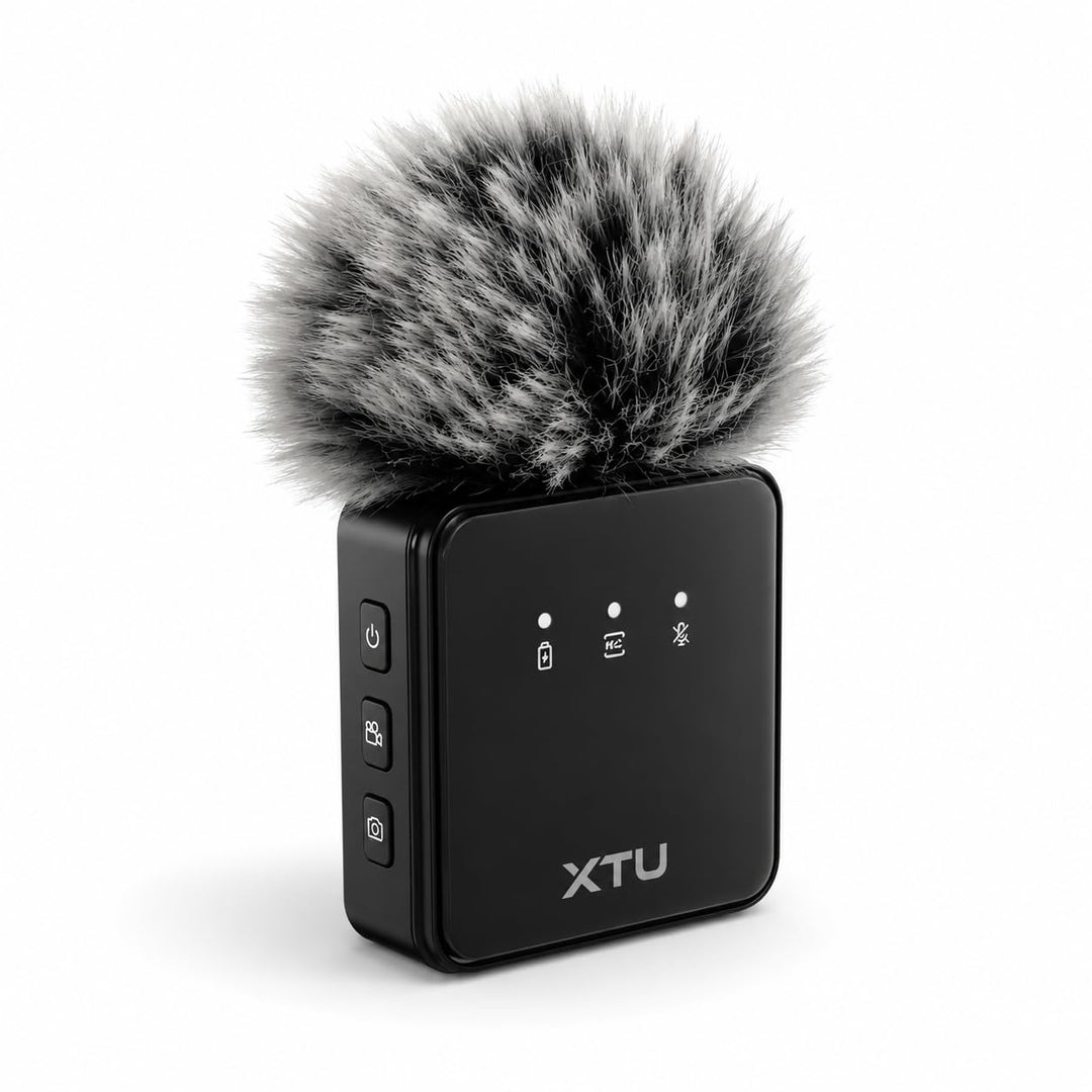 XTU Mic 1 Bluetooth Drahtloses Mikrofon, Mini Ansteckmikrofon für Action-Kameras, Vlogging, Live-Str