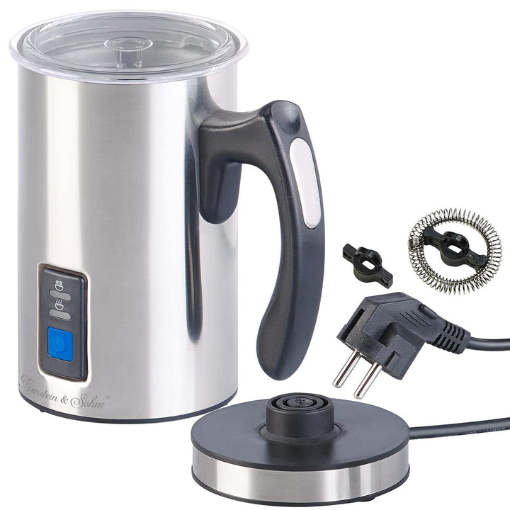 Rosenstein & Söhne Milchkocher: Elektrischer Edelstahl-Milchaufschäumer, 115/240 ml, antihaft, 500 W