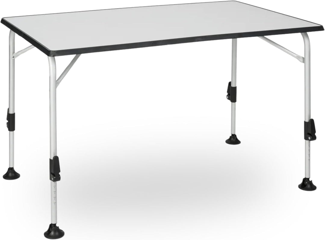 BERGER praktisch Ivalo 2 Campingtisch - Klapptisch höhenverstellbar 115x70cm Alu klappbar Camping Ti