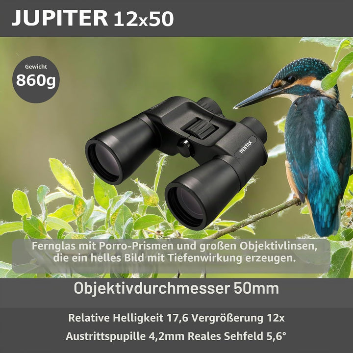 Pentax Jupiter 12x50 - Das Fernglas aus der Jupiter Serie mit einem Guten Verfhältnis aus Lichtstärk