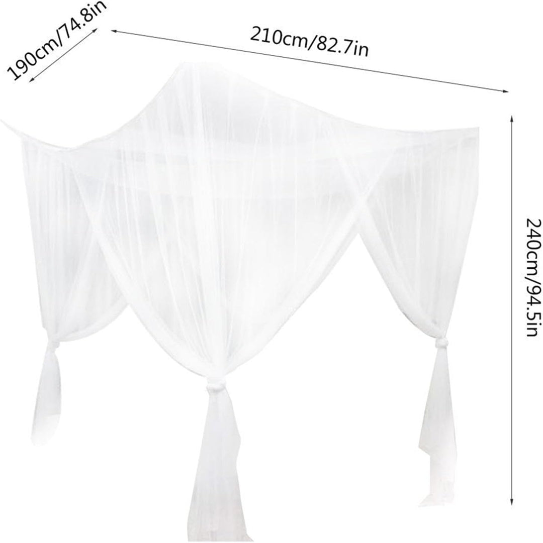 Baoblaze 4 Eckpfosten Himmelbett Vorhang, Moskitonetz Doppelbett und Einzelbett, Mückenschutz Moskit