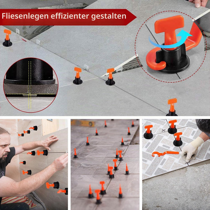1304 Stück Fliesen Nivelliersystem Nivelierset Fliesen Nivelliersystem mit Fliesenkreuze 2mm Fliesen