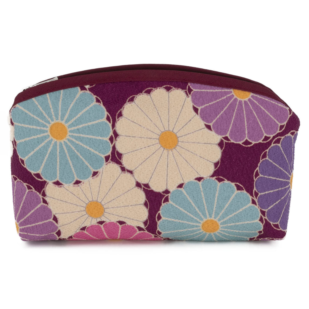 [ NOREN ] Japanische Schmale Kosmetiktasche (KIKKA - Lila) Make Up Tasche Schminktasche/Polyesterkre