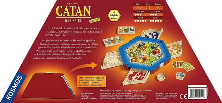 KOSMOS 693138 Catan - Das Spiel Kompakt, Siedler von Catan als Reisespiel für unterwegs im praktisch
