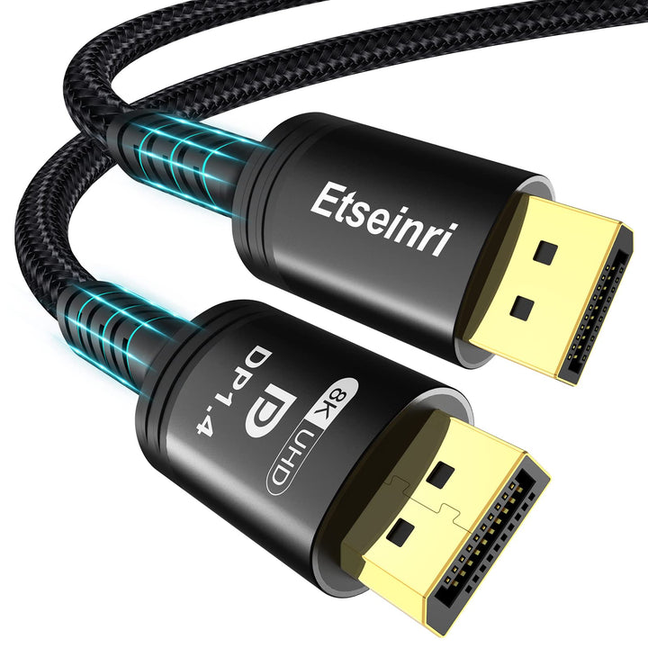 Etseinri DisplayPort Kabel 4.5M, Zertifiziertes Display Port Kabel 8K 60Hz 4K 165Hz 144Hz 2K 240Hz,