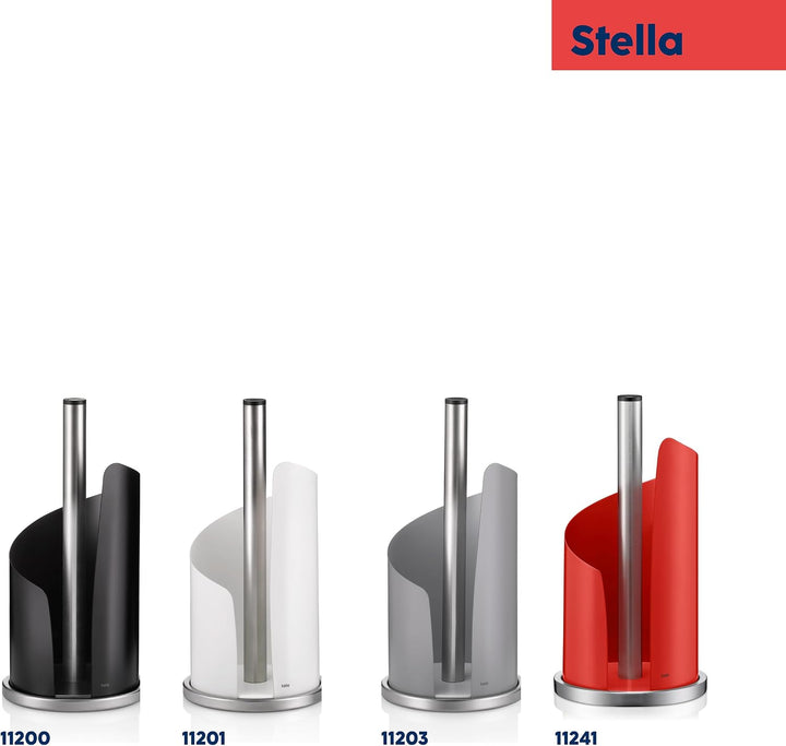 kela Küchenrollenhalter stehend, für Dicke Rollen, Küchenpapierhalter 32 cm hoch, Stella, Edelstahl/