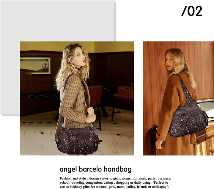 Angel Barcelo Geldbörsen und Handtaschen für Damen, Tragetasche, Schultertasche, Hobo-Taschen, modis