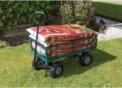 DRAPER Stahlgeflecht-Gartenwagen, – grün