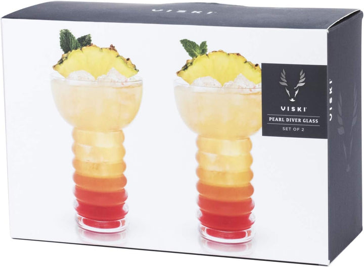 Viski Raye: Pearl Diver Cocktailglas, transparent, 2 Stück, Pearl Diver