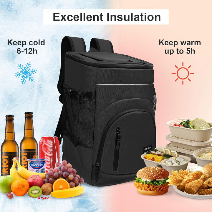Outplea 30L Kühlrucksack Gross, Auslaufsicherer Isolierte Picknickrucksack für Männer Frauen, Thermo