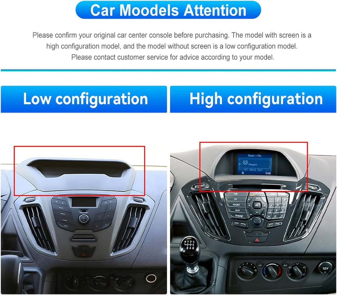 Rimoody 4G+64G Autoradio Android für Ford Transit Custom Tourneo 2013-2018（Mit Bildschirm） 9 Zoll HD
