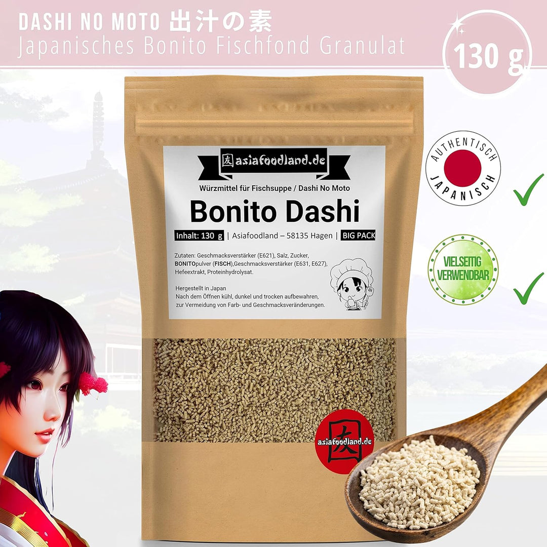 Asiafoodland - Big Pack - Bonito Dashi - Würzmittel für Fischsuppe - Dashi No Moto Pulver, 1er Pack