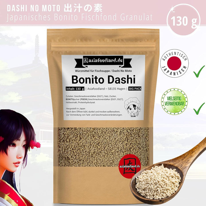 Asiafoodland - Big Pack - Bonito Dashi - Würzmittel für Fischsuppe - Dashi No Moto Pulver, 1er Pack
