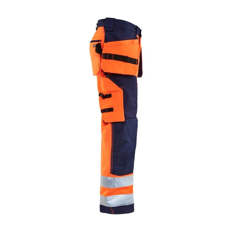 Blåkläder Workwear Winter SoftshellBundhose Highvis 1567, 58, orange / marine, 1 Stück, 67-15672517-