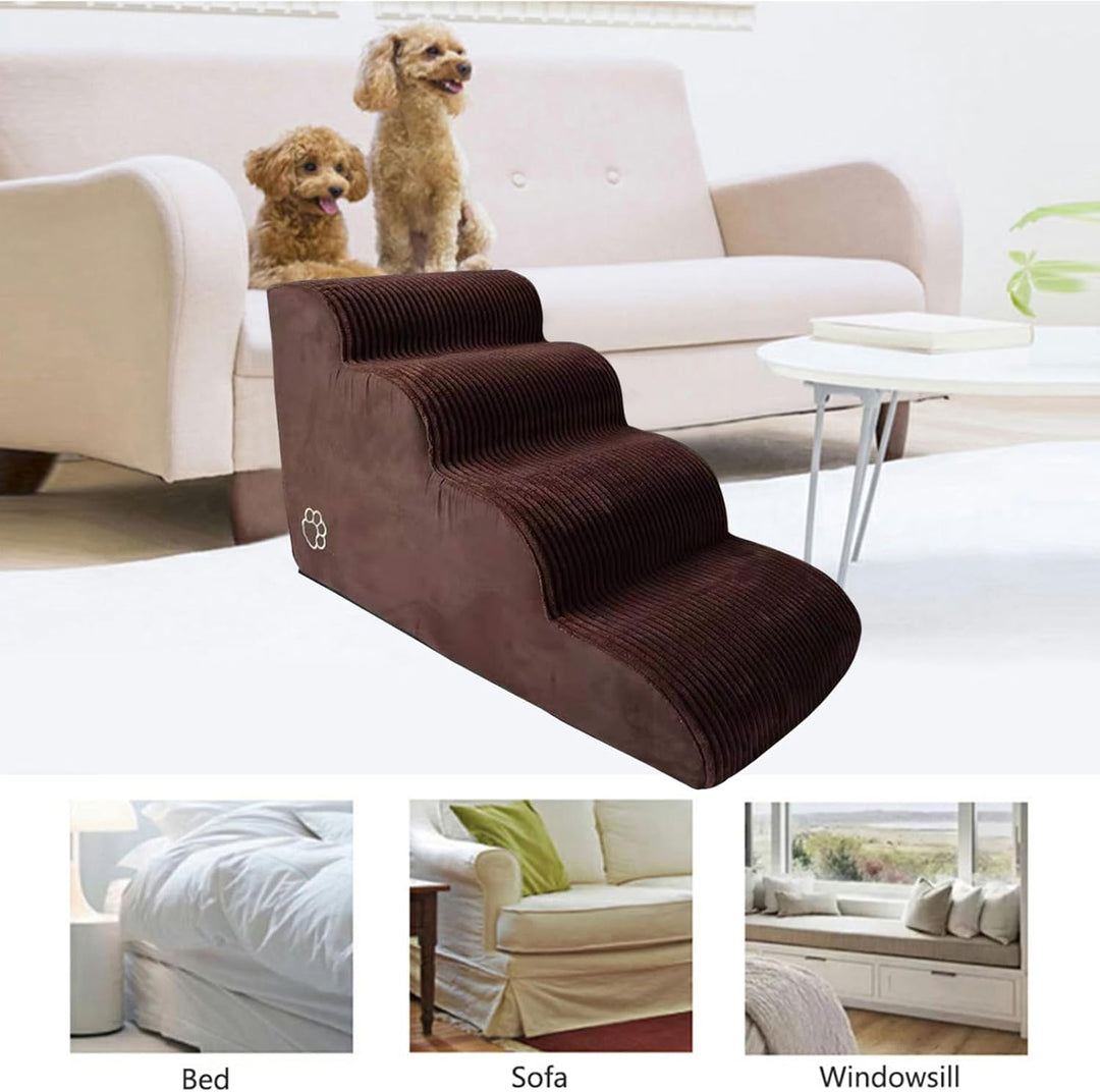Schritte | 4 Tiers Cats High Density Foam Steps für | Sofa - Flexible Katzenrampe für den Innenberei