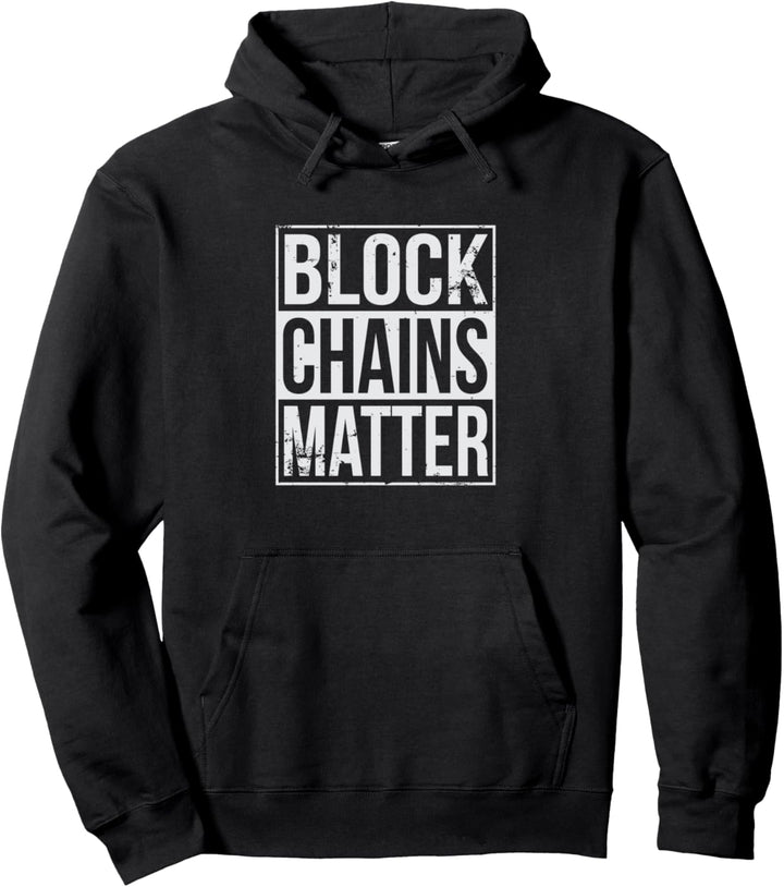 Block Chains Matter Nerd Pullover Hoodie