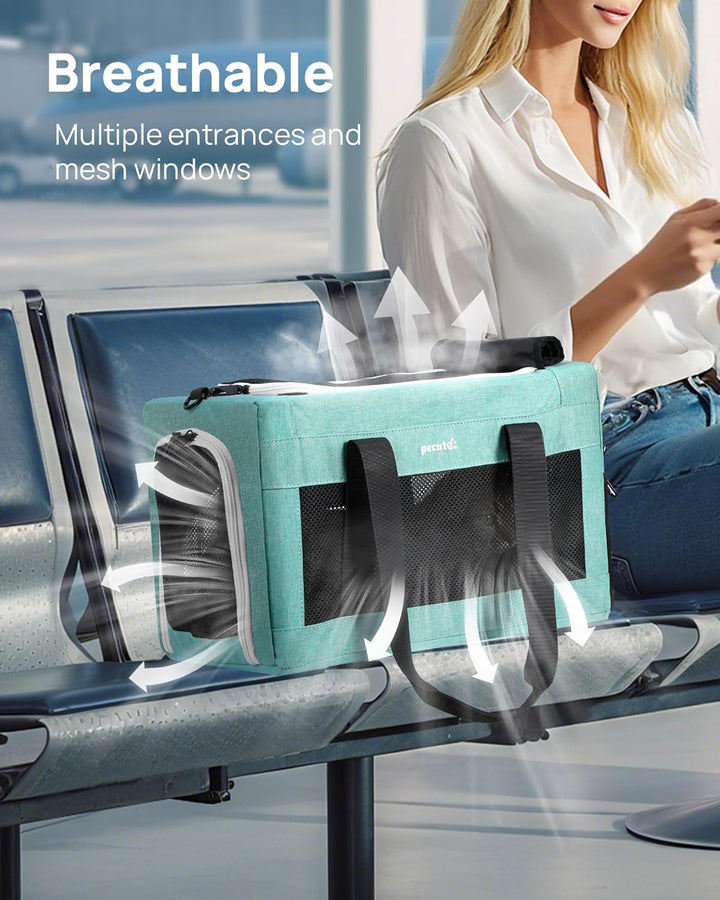 pecute Katzentasche Transporttasche Flugtasche Stabiler Halt Haustier Tragetasche, Transportbox Katz