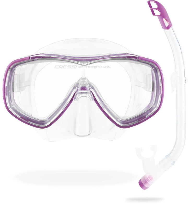 Cressi Junior Set Ondina - Taucherbrille Kinder 7-13 Jahre + Schnorchel Schwimmbad Anti-Beschlag Kra