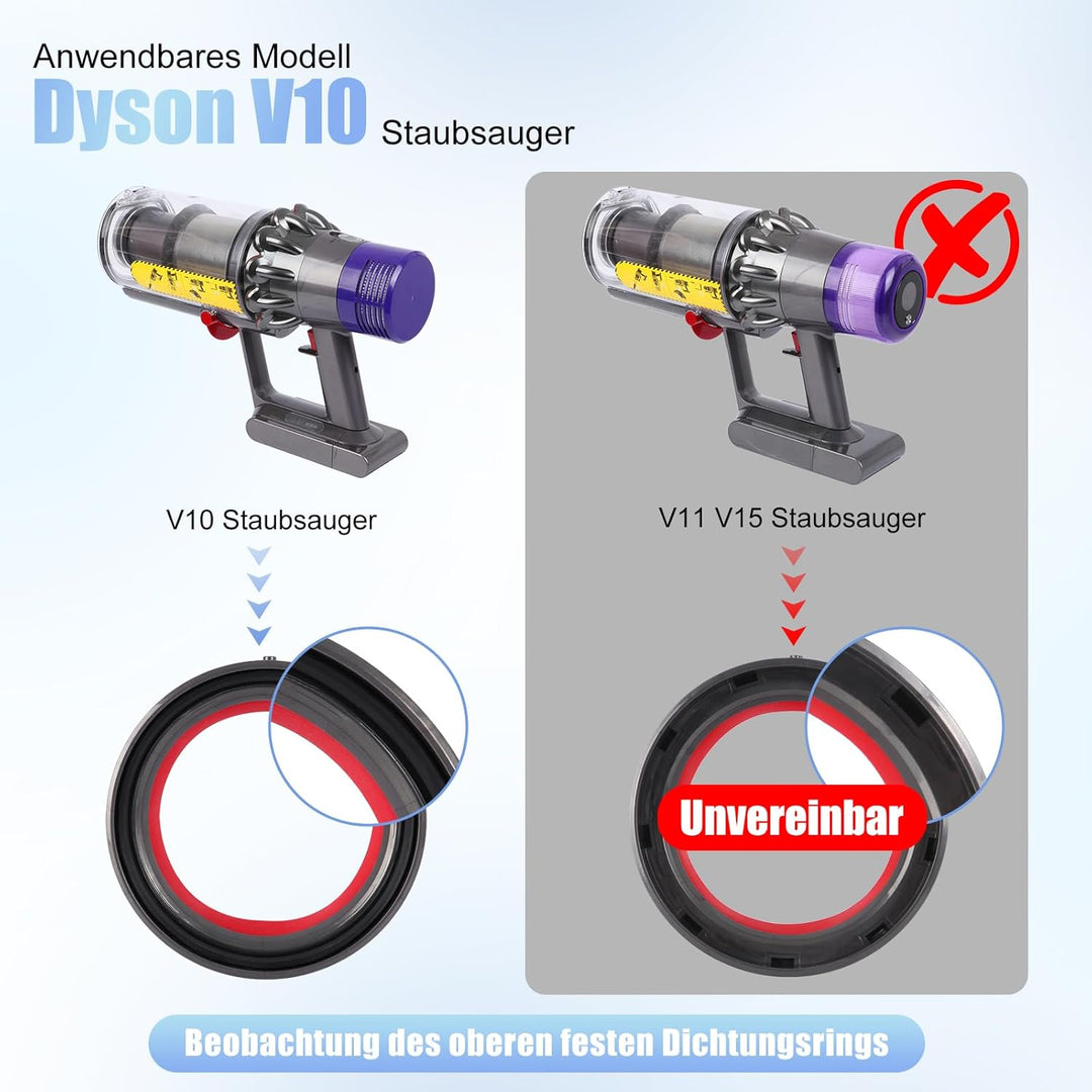 Staubbehälter 969509-01 Ersatzteile für Dyson V10 SV12 Staubsauger Verbesserter Behälter Zubehör Mit