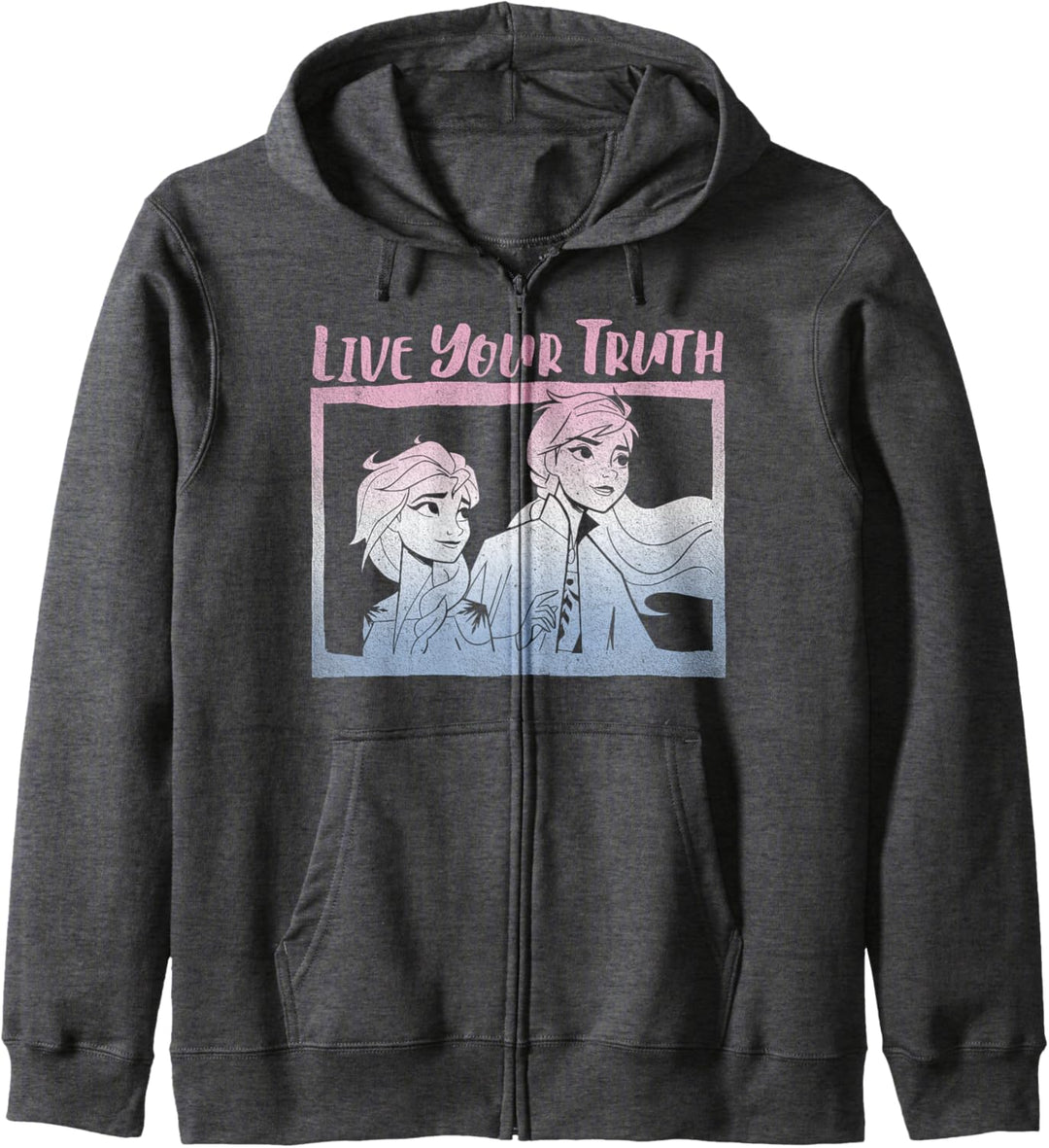 Disney Frozen 2 Elsa Anna Live Your Truth Gradient Poster Kapuzenjacke