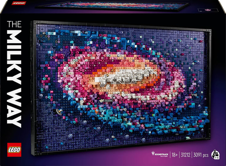 LEGO Art Die Milchstrassen-Galaxie, Wanddeko, Geschenk für Weltraum- und Astronomie-Fans, Bauset für