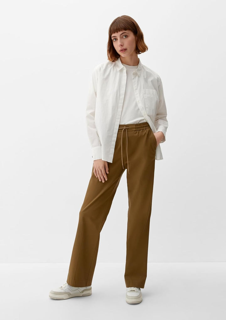 s.Oliver Damen Hose lang, Loose Fit 40 Grün, 40 Grün