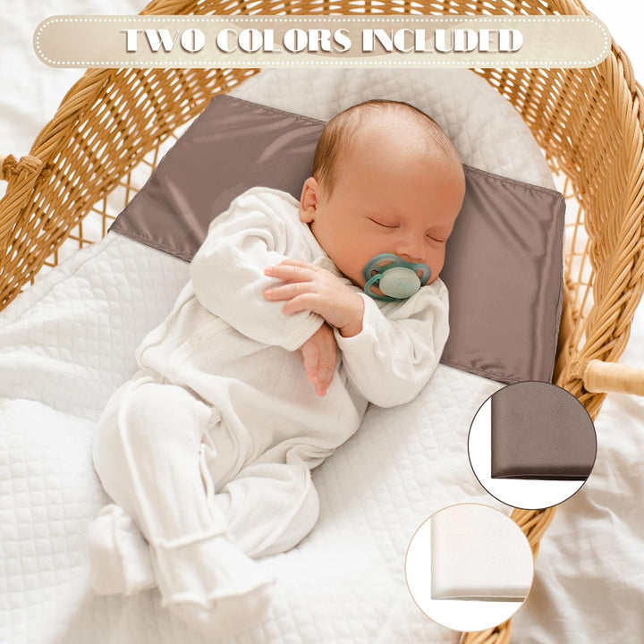 Hosuly Satin-Bettwäsche für Babykörbchen, 2 Stück, weiche Seide für Babykörbchen, rechteckige Matrat