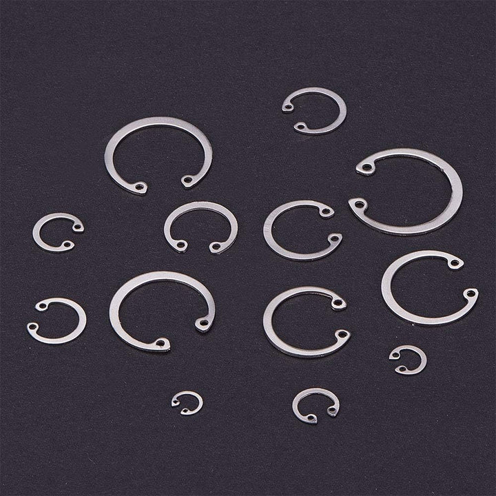 INCREWAY 125 Stück Edelstahl interne Sicherungsringe Clip Ring Sortiment Set Grösse: 8 mm bis 32 mm（