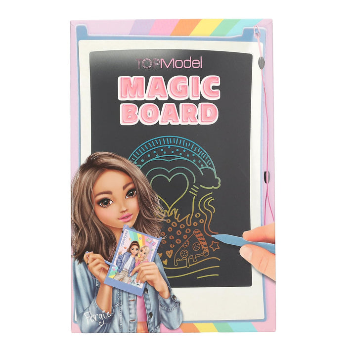 Depesche 13605 TOPModel - Magic Board in Hellblau und mit Model Motiv, 8,5 Zoll LCD-Tafel inkl. Zeic