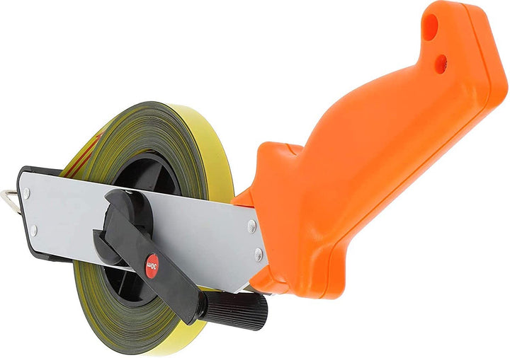 PRODIAMANT Stahl Massband 30m Lang Massbandbreite 13mm Rollbandmass mit Zentimeter und Millimeter Sk
