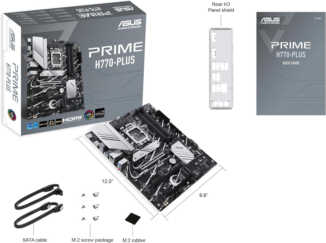 ASUS Prime H770-PLUS Gaming Mainboard Sockel Intel LGA 1700 (Intel H770, ATX, DDR5 Speicher, 3X PCIe