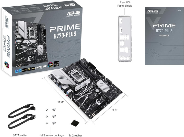 ASUS Prime H770-PLUS Gaming Mainboard Sockel Intel LGA 1700 (Intel H770, ATX, DDR5 Speicher, 3X PCIe
