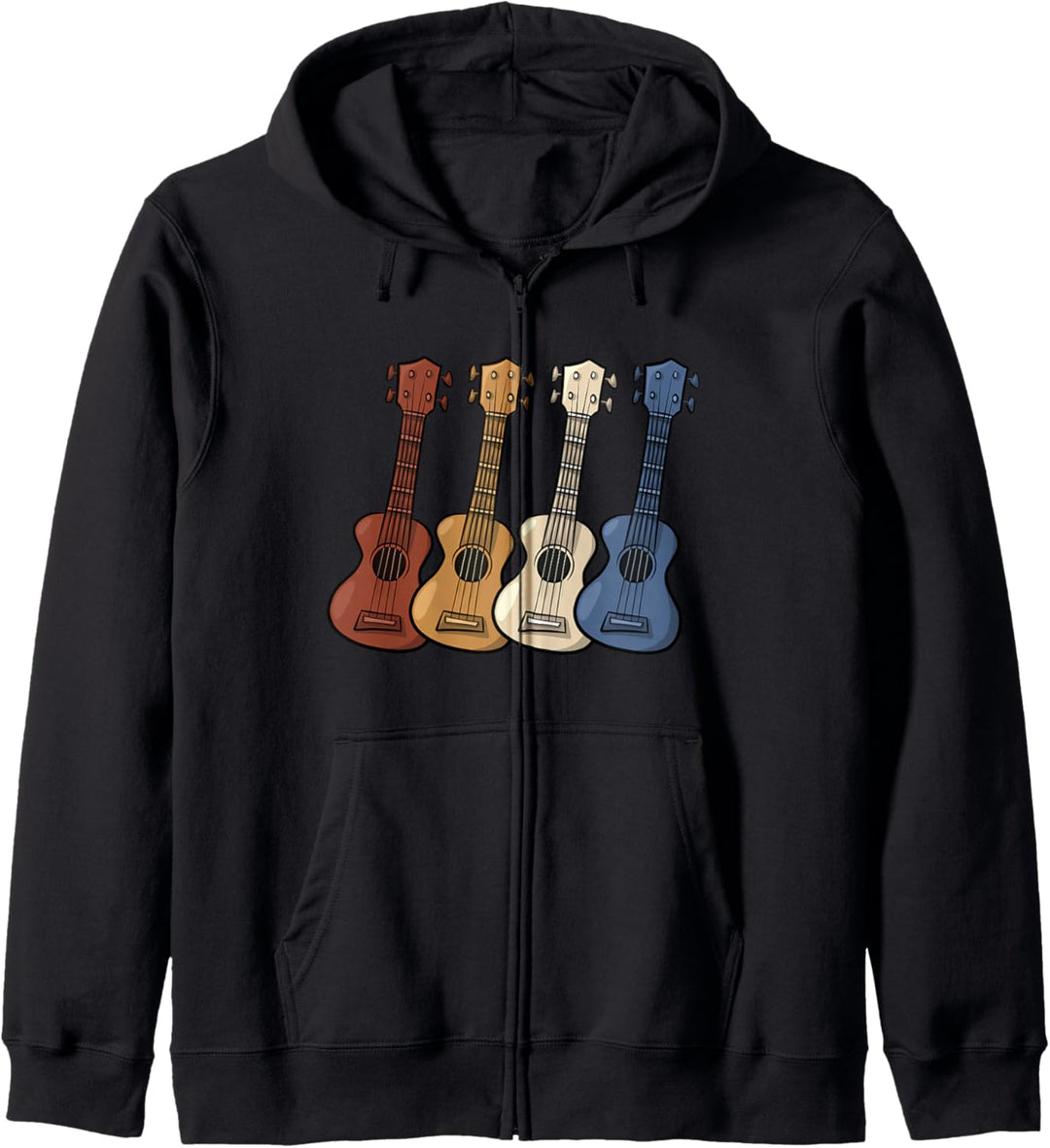 Retro Style Uke Hawaiianische Musik Uke Hawaii Ukulele Kapuzenjacke