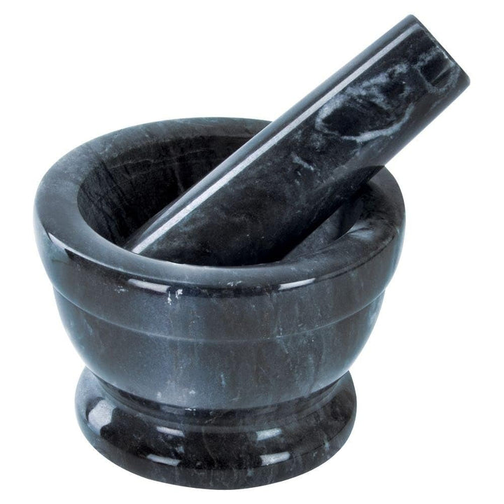 ORION GROUP Premium Granit Mörser | Ø 11,5 cm | mit Stössel | Gewürzmörser Küchenmörser Granitmörser