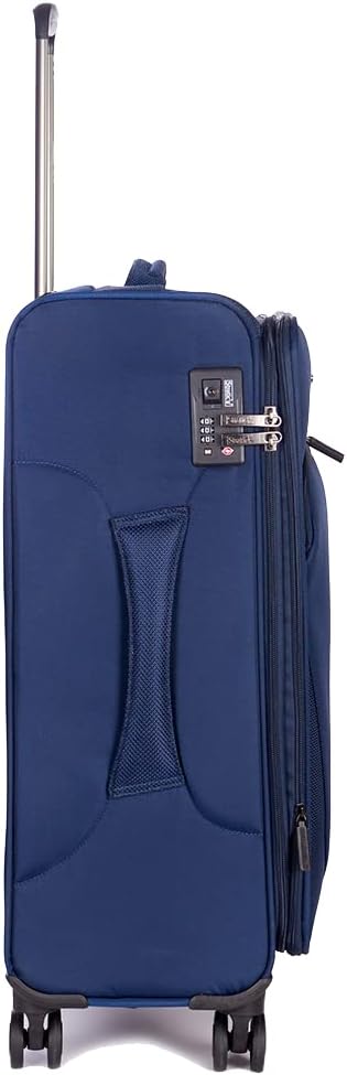 Stratic Mix Koffer Weichschale Reisekoffer Trolley Rollkoffer mittelgross, TSA Kofferschloss, 4 Roll
