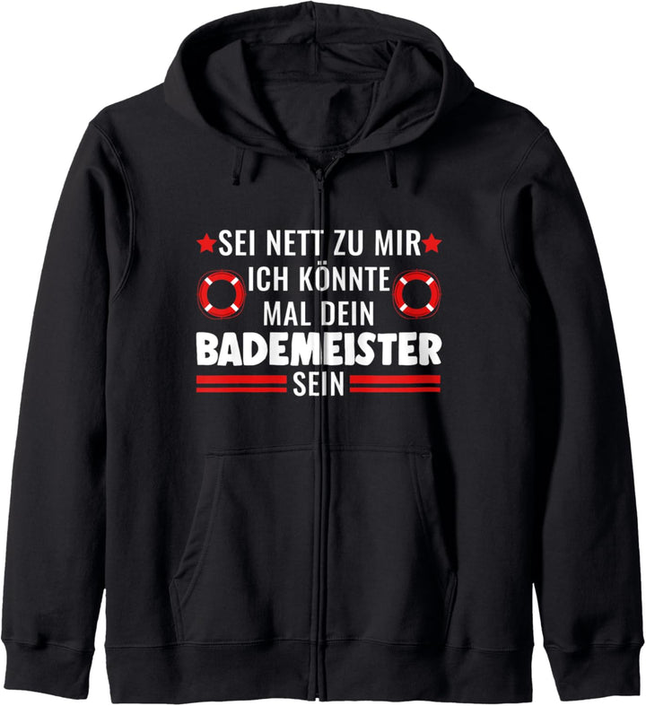 Bademeister Poolboy Schwimmmeister Kapuzenjacke