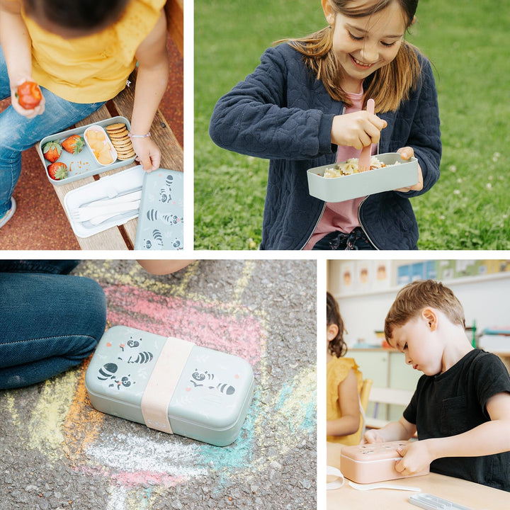 monbento - Brotdose Kinder MB Foodie Raccoon - Waschbär - Bento Box Kinder Made in France - Ideal fü