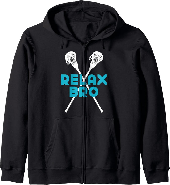 Lustiger Lacrosse-Spieler ReLax Bro Kapuzenjacke