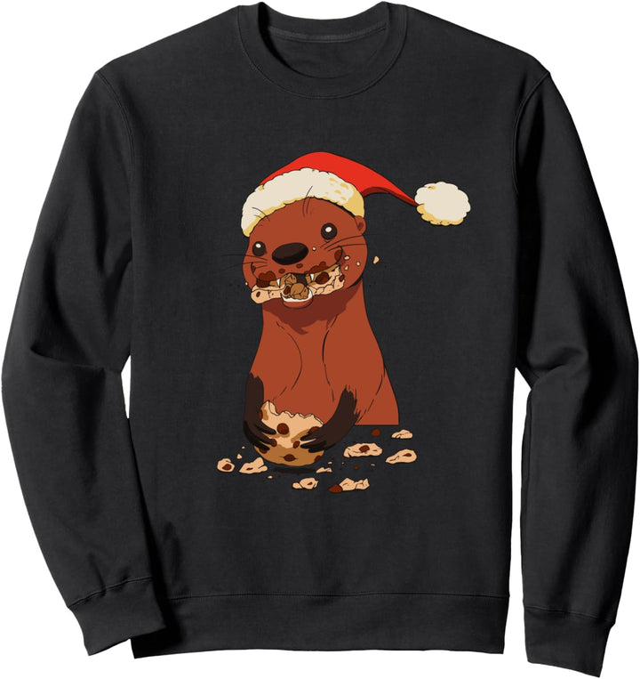 Lustige Weihnachts-Otter-Kekse Sweatshirt